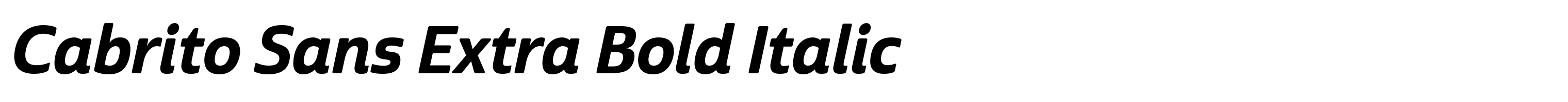Cabrito Sans Extra Bold Italic
